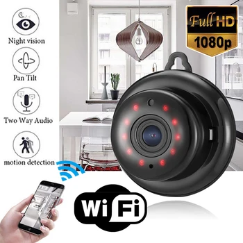 V380 Mini Wifi 1080P HD IP Kamera, Bezdrôtové CCTV Infračervené Nočné Videnie Detekcia Pohybu 2-Way Audio Pohybu Tracker Home Security