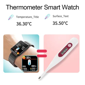 V6 Muži Ženy Bluetooth Smartwatch plne Dotykový Nepremokavé Teplota Srdcového tepu Fitness Inteligentný Náramok Android IOS