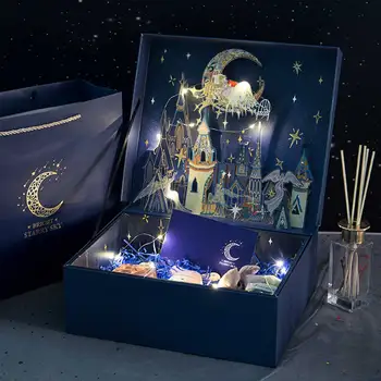 Valentína Ramadánu Darčeka 3D Stereo Hrad Kartón Package Prípade Kozmetickej Starostlivosti o pleť Šperky Darčeka Pre Pletie Narodeniny