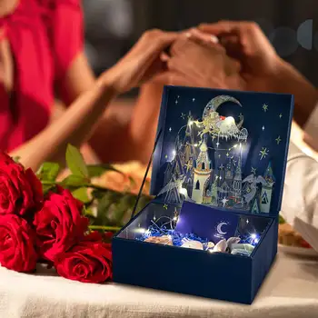 Valentína Ramadánu Darčeka 3D Stereo Hrad Kartón Package Prípade Kozmetickej Starostlivosti o pleť Šperky Darčeka Pre Pletie Narodeniny