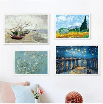 Van Gogh Olejové Maľby Funguje Slnečnice Marhuľový Abstraktné A4 A3 A2 Plátno Umenia, Tlače, Plagát, Obraz Na Stenu Domu Dekorácie, Nástenné Maľby