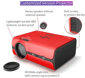 VANKYO Voľný čas D10MQ Projektor 170 Palcový 3600 1080P Mini Projektor 40000 Hodín Životnosť Lampy Podpora VGA, AV, USB Pripojenie S Android