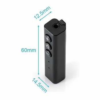 VAORLO Šport Klip Prijímač Bluetooth 4.1 Adaptér 3,5 mm Jack Stereo HiFi Zvuk Reproduktora na Slúchadlá Súprava do Auta Ovládanie Hlasitosti