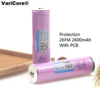 VariCore 4PCS Nový, Originálny pre 18650 ICR18650-26 2600mAh S Ochranou Nabíjateľné Batérie