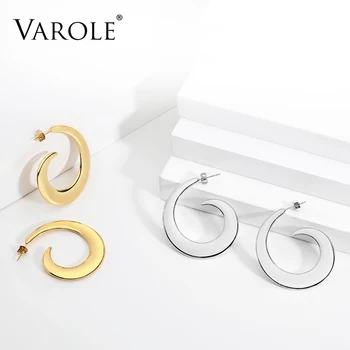 VAROLE Abstraktný tvar Drop Náušnice Pre Ženy, Zlatá Farba Veľký Vyhlásenie Príslušenstvo Slučky Earings Módne Šperky Oorbellen