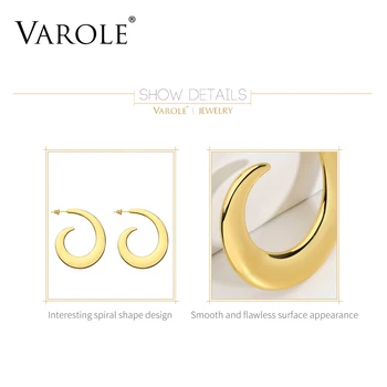 VAROLE Abstraktný tvar Drop Náušnice Pre Ženy, Zlatá Farba Veľký Vyhlásenie Príslušenstvo Slučky Earings Módne Šperky Oorbellen