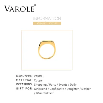 VAROLE Minimalistický Sekcii Dizajn Prstene Pre Ženy, Zlatá Farba Elegantné Krúžok Priateľov Darčeky Módne Šperky Anillos Mujer