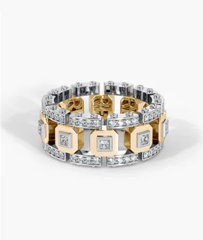 Vecalon Vintage Milenca Promise Ring 925 sterling silver AAAAA Cz Zapojenie Svadobné kapela prstene pre ženy, Svadobné Módne Šperky