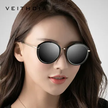 VEITHDIA Značky Dizajnér slnečné Okuliare Ženy Polarizované Zrkadlový Objektív Luxusné Dámske slnečné Okuliare Okuliare Pre Ženy gafas oculos VT3050