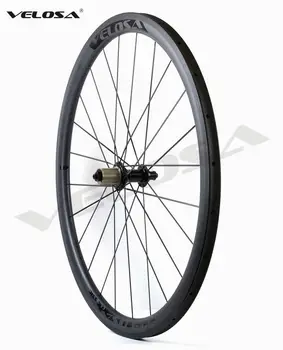 Velosa Závod 30 black series cestnej bike carbon dvojkolesia,700 C cestný bicykel kolesa,38mm clincher/rúrkové,Keramické ložiská, super svetlo