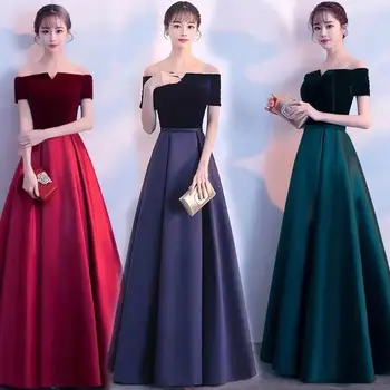 Velour Večerné šaty 2019 maturitné šaty čipky formálnej strany šaty cusomized prom šaty šaty šaty, de soiree