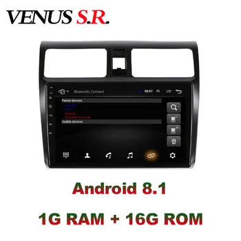 VenusSR Android 8.1 2.5 D auta dvd Pre Suzuki Swift rádio 2008-multimédiá GPS Rádio stereo gps navigácie