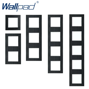 Vertikálne Kov Čierny Rám Wallpad DIY Hliníkový Panel 86*86mm 172*86mm 258*86mm 344*86mm 430*86mm Rám Iba