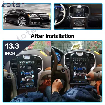 Vertikálne obrazovke Tesla štýl Android 9.0 Auto Multimediálny Prehrávač Pre Chrysler 300C 2013-2019 GPS Navi Rádio Audio stereo hlava jednotky