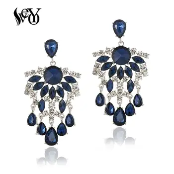 VEYO Luxusné Crystal Drahokamu Vintage Drop Náušnice Pre Ženu Kvalitné Módne Šperky Brincos Pendientes