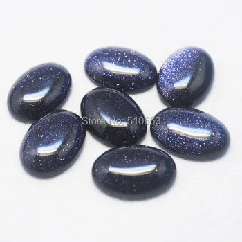 Veľkoobchod 10pcs/Veľa Prírody Modrá Piesku cabochon moonstone prívesok alebo prsteň je priľnavý povrch dekorácie 18x25mm s inými veľkostí