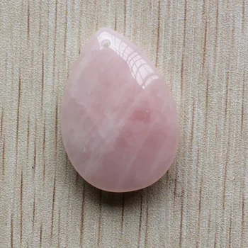 Veľkoobchod 4pcs/veľa 2019 Nové Módne kvalitný prírodný kameň ružový kvapka vody charms prívesky pre šperky robiť zadarmo