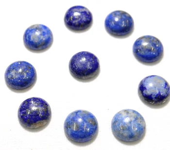 Veľkoobchod 50pcs fashion top 16 Pol Okrúhle Ploché Cabochons prírodné lapis lazuli amethysts korálky pre DIY šperky robiť