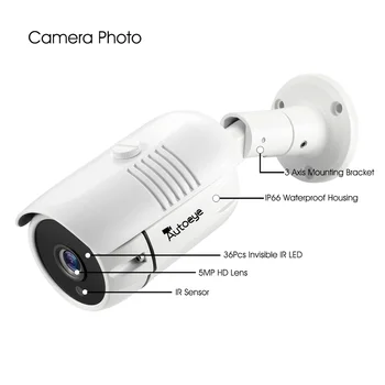 Veľkoobchod 5MP kvalite 1080P SONY AHD rozpoznanie Tváre Fotoaparát H. 265X Kovové Bullet IP66 Nepremokavé KAMEROVÝ Bezpečnostný kamerový Vonkajšie