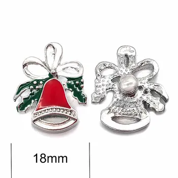 Veľkoobchod kovové Drahokamu Modul Tlačidiel W077 Vianočné Zliatiny Diy Šperky nosenie 18 mm Modul tlačidlo Náhrdelníky/Náramky pre ženy