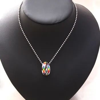 Veľkoobchod Módne Nové Rainbow Náhrdelníky & Prívesky Z Nehrdzavejúcej Ocele Homosexuálov Dúhový Pride Šperky Vysokej Kvality