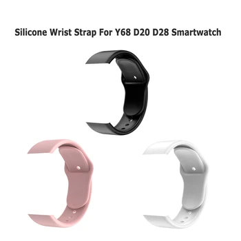 Veľkoobchod Odkaz Silikónové Popruh Pre Y68 D20 D28 Smartwatch Nahradiť Mäkké TPU Zápästie Watchband Pás Smart Hodinky Kapela Príslušenstvo