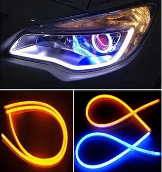Veľkosť 30cm auto Flexibilné LED Trubice Trhať Pásy Denných prevádzkových Svetlo univerzálny pre auto Svetlometu Zase Signálneho Svetla Parkovacie Svetlá