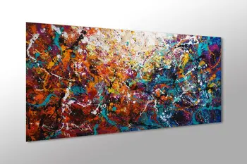Veľká dekor Maľovanie Ručne maľované olejomaľba Moderné Abstraktné Stenu Umenie Abstraktné Maľby Maľby akrylom Abstraktné Originál