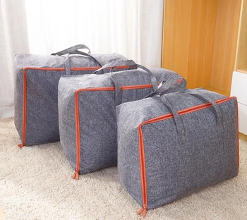 Veľká-kapacita plátno sťahujú batožiny oblečenie skladovanie prenosné extra veľká cestovná taška deka veľká taška bez zápachu