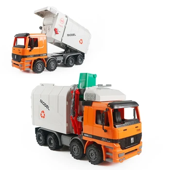 Veľká Veľkosť Deti Simulácia Odpadky Orange Truck Sanitácie Auto Vozidla Hračka pre Dieťa, hračky S 1 Odpadky Môže Ruku naštartovaní Prevádzku