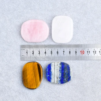 Veľká Veľkosť Prírodné 7 Farba Čakry Minerálov Crystal Palm Masáž Energie Kameňa SPA Reiki Liečenie Jade Masér Zdravie