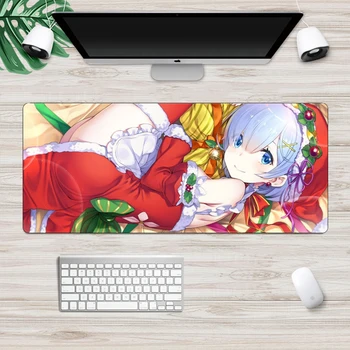 Veľké 70x30cm Japonskom Anime Rem Podložka pod Myš Sexy Dievča Gaming Mousepad Hráč Otaku Klávesnica Podložka Odolná Prenosný Počítač Stôl Mat