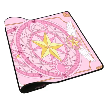 Veľké Anime Ružová Clow Karty Gamer Mousepad Roztomilý Kawaii XL Gumy Herné Podložka pod Myš Otaku Zamykanie Okraji Notebook Notebook Stôl Mat