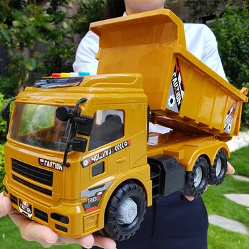 Veľké inžinierske Modelu vozidla Die-cast Zliatiny Kovov Auto, Bager žeriav mixér truck Model Hračky hudobné svetlo pre Deti, vonkajšie hry