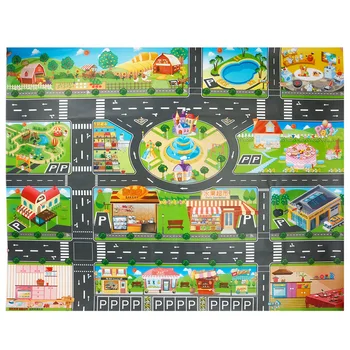 Veľké Mestskej Dopravy Mapu Hračky Model Auta, Plazenie Mat gamepad pre Deti Interaktívne Hrať Dom Hračky Cestnej Koberec Auto Príslušenstvo