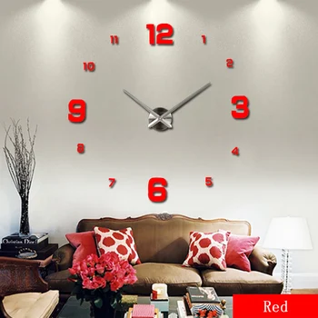 Veľké nástenné hodiny sledovať 3d nástenné hodiny de porovnanie domáce dekorácie 3d samolepky na stenu pecial Obývacia Izba domáce dekorácie príslušenstvo