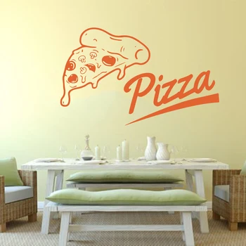 Veľké Pizza Plátok Talianskej Reštaurácii, Jedlo Stenu, Nálepky, Kuchyňa, Jedáleň Pizzeria Stenu Odtlačkový Vinyl Domova