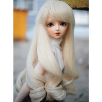 Veľké Vlny, Rím kučeravé BJD svetla blond farba bábika parochňu vysoké teploty 1/3 1/4 BJD bábika vlasy