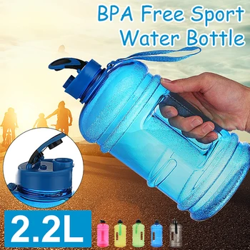 Veľkú Kapacitu, Kanvica Na Vonkajšie Piknik Požičovňa Športových Fľaša 2.2 L Veľké BPA Free Sport Telocvični Tréningu Vypiť Fľašu s Vodou