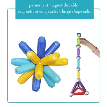 Veľkým Magnetom Hračka Palice & Kovové Gule Magnetické Stavebné Bloky Stavby Hračky Pre Dieťa Dizajnér Vzdelávacie Hračky Pre Deti,