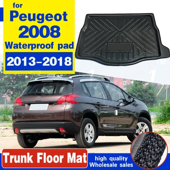 Vhodné Na Peugeot 2008 Roky 2013-2018 Zadný Kufor Cargo Mat Boot Líniové Zásobník Podlahové Koberce Blato Kop Protector Pad 2016