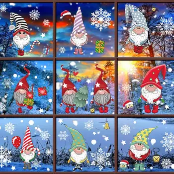 Vianočné Cartoon Nálepky Vianoce Elektrostatické Nálepky Dvere Nálepky Na Stenu Šťastné A Veselé Vianoce, Výzdoba Pre Home 2020 Šťastný Nový Rok