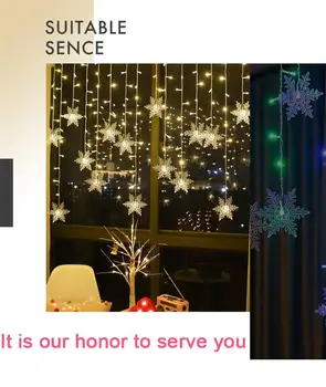 Vianočné Dekorácie LED Reťazec Blikajúce Svetlá na Čítanie Opony Nepremokavé Vonkajšie Strany náladové Osvetlenie EÚ/Plug NÁS