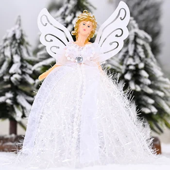 Vianočné Krídlo Anjela Bábika Visí Vianočný Strom Prívesky, Ozdoby Domova Krásne Krídla Víla Mulčovače Dievča Valentína Dary