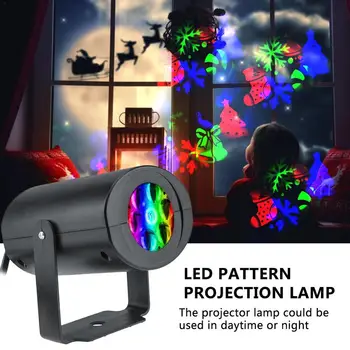 Vianočné LED Projektor Svetlo Fáze svetelný Efekt Disco Laser Snowflake Projekčnej Lampy Vonkajšie Nepremokavé Domov Záhrada Dekor