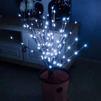 Vianočné Ozdoby 20 Žiarovky LED Willow Pobočky Lampa Pobočky Osvetlenie, Vianočná Výzdoba pre Domova Navidad 2020 Kerst Natal Vianoce