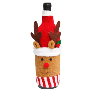 Vianočné Ozdoby, Elk Tkané Nap Fľaša Vína Sady, Vianočné Reštaurácia Strany Ozdoby