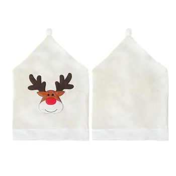 Vianočné Ozdoby na Vianočný Stôl Dekorácie Vianočné Non-tkané Elk Výšivky Ryža, Biele Stoličky Kryt