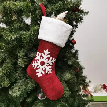 Vianočné Ponožky Dekorácie Vianočné Socking Darčeková Taška Kenaf Elk Výšivky, Vianočné Ponožky Vianočné Prívesok Pančuchy, Bulk