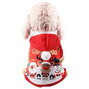 Vianočné Psie Oblečenie pre Malé Psy Kabát Zimný Kostým pre Malé Psie Oblečenie Mikiny Fleece Oblečenie